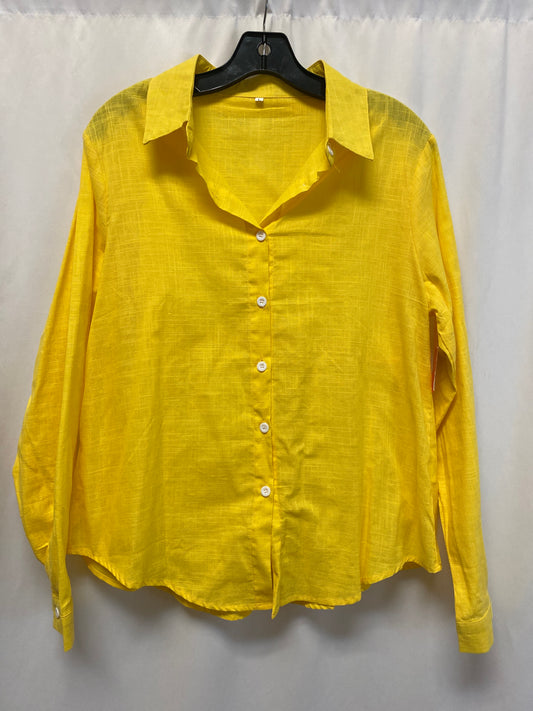 Top Long Sleeve By Clothes Mentor In Yellow, Size: L