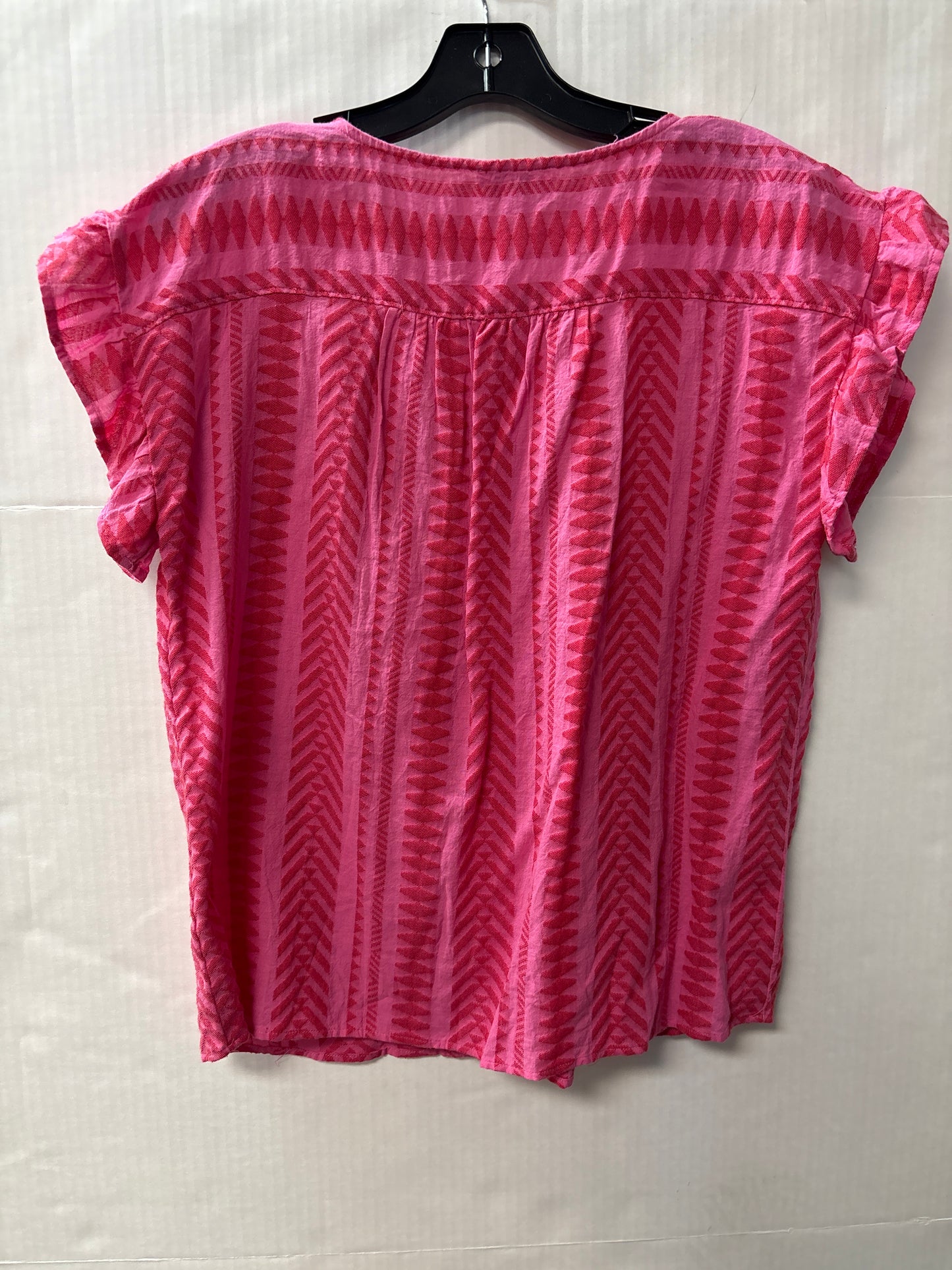 Top Short Sleeve By Loft In Pink, Size: M