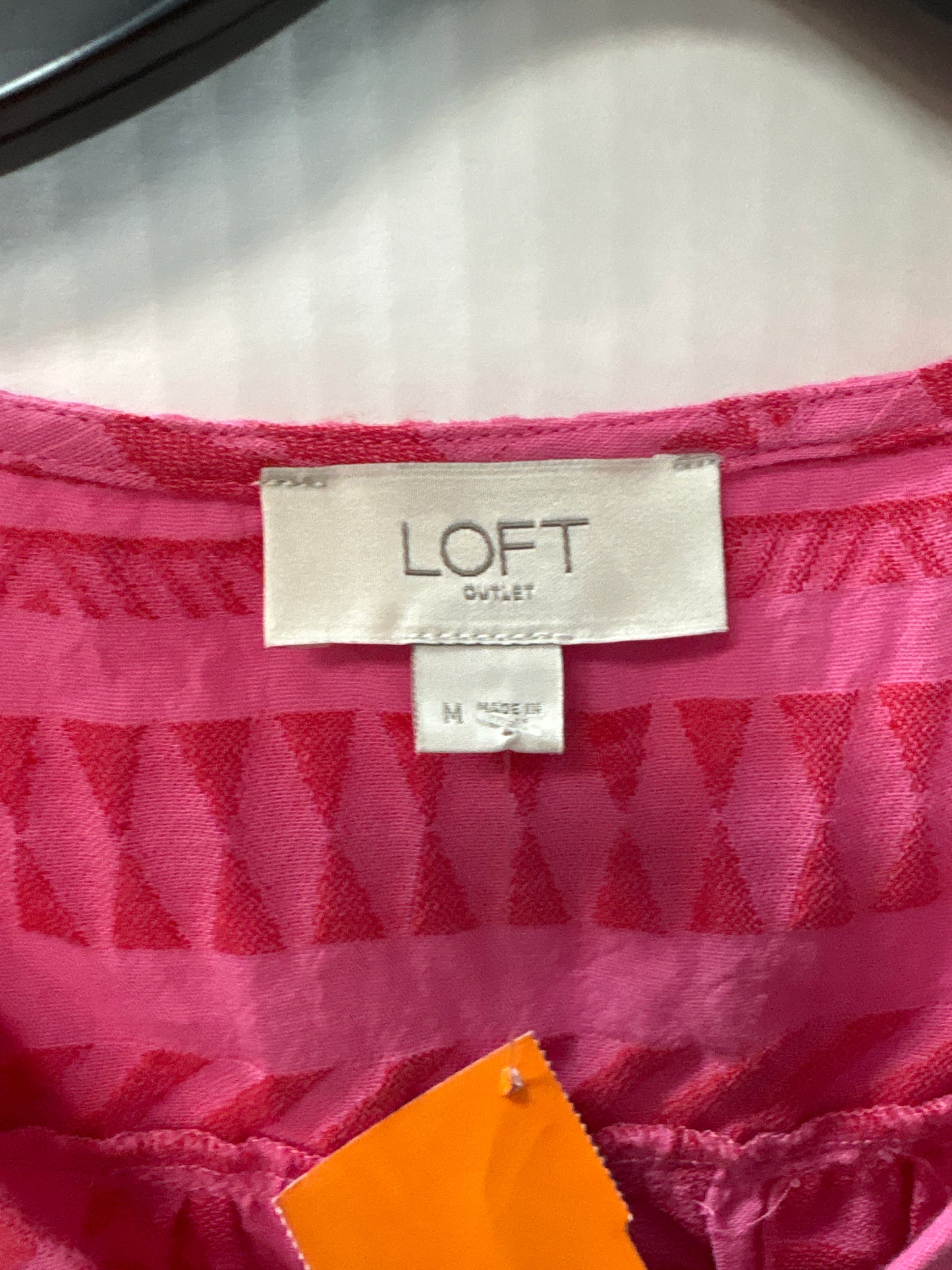 Top Short Sleeve By Loft In Pink, Size: M