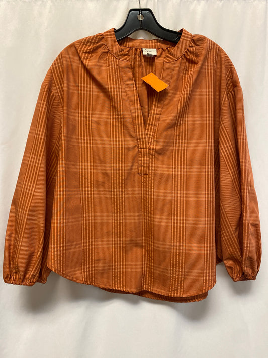 Top Long Sleeve By A New Day In Orange, Size: M