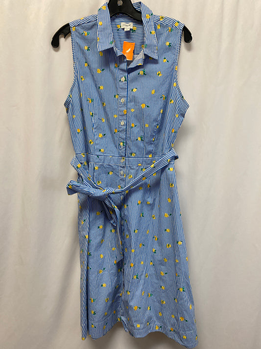 Dress Casual Midi By J. Crew In Blue, Size: L