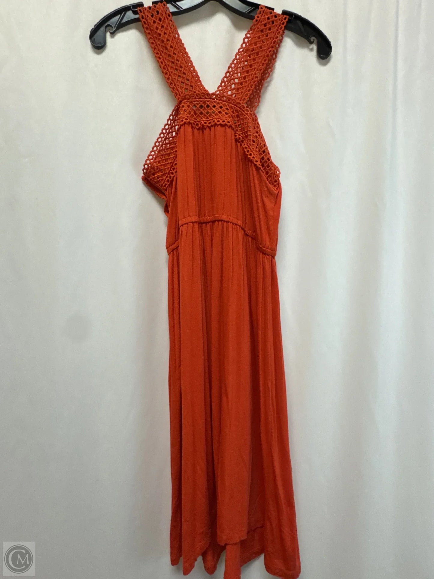 Dress Casual Midi By Loft In Orange, Size: Xs