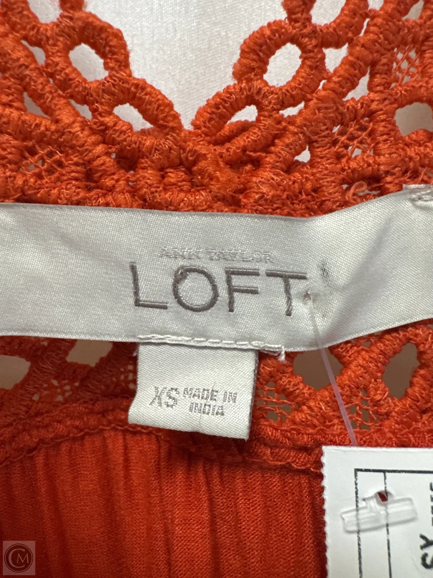 Dress Casual Midi By Loft In Orange, Size: Xs