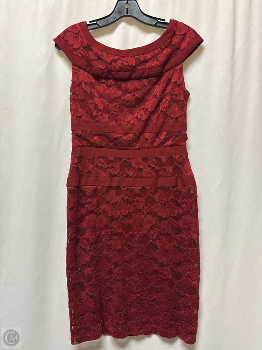 Dress Casual Midi By Dressbarn In Maroon, Size: S