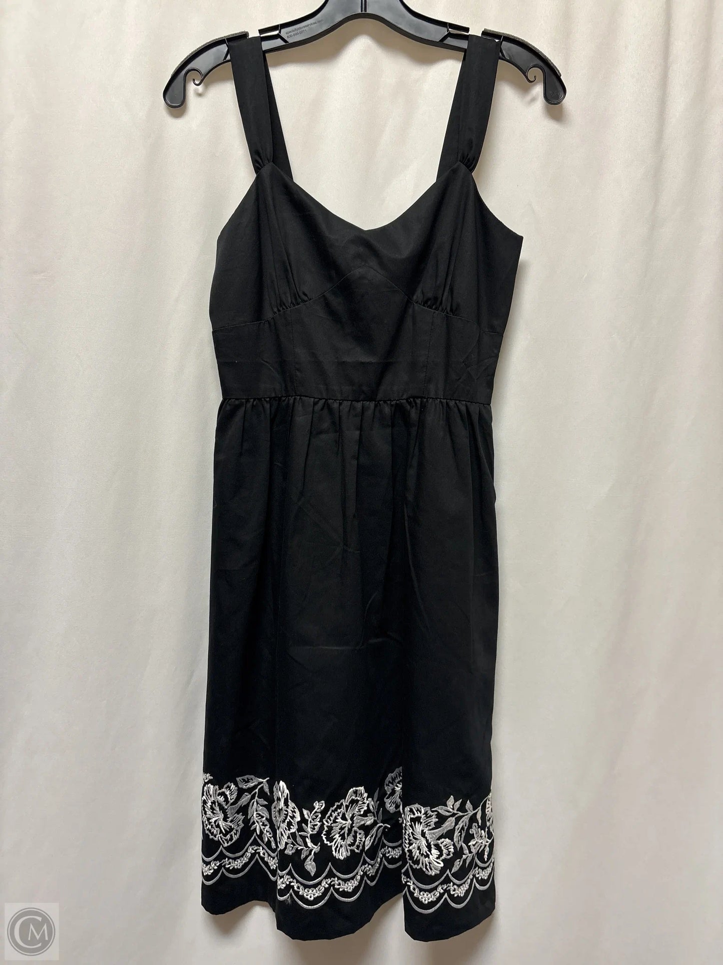 Dress Casual Midi By Loft In Black, Size: Xs