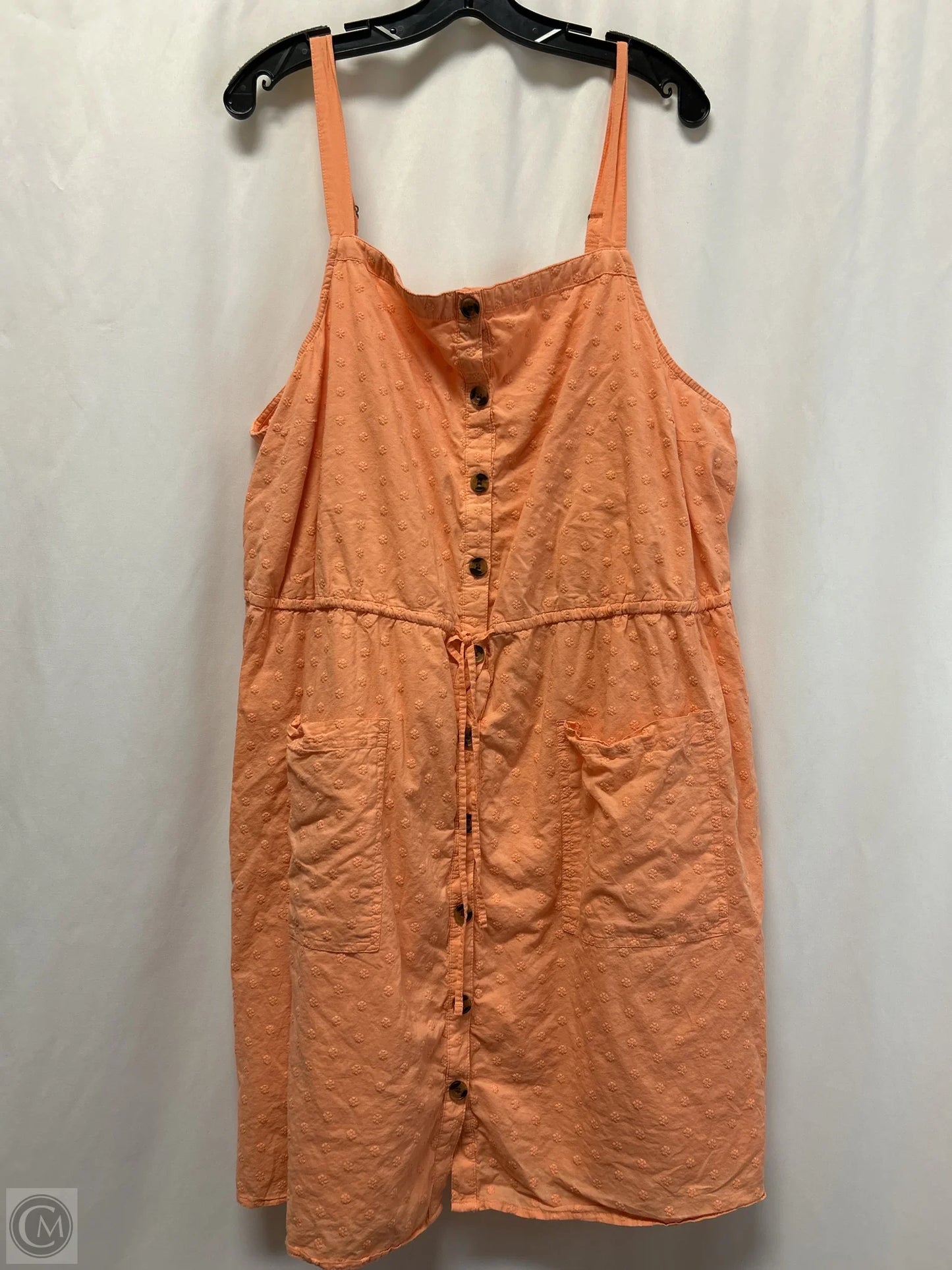 Dress Casual Midi By Sonoma In Peach, Size: 2x