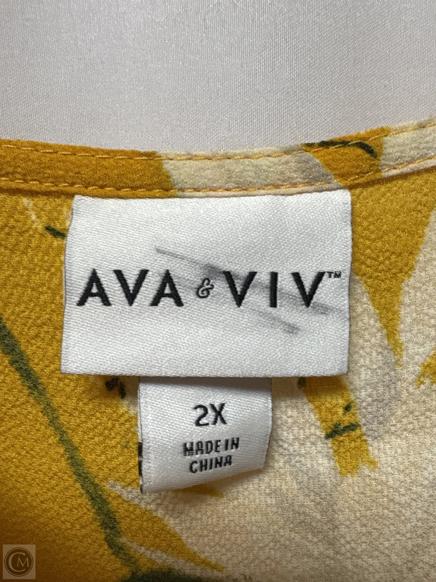 Dress Casual Maxi By Ava & Viv In Yellow, Size: 2x