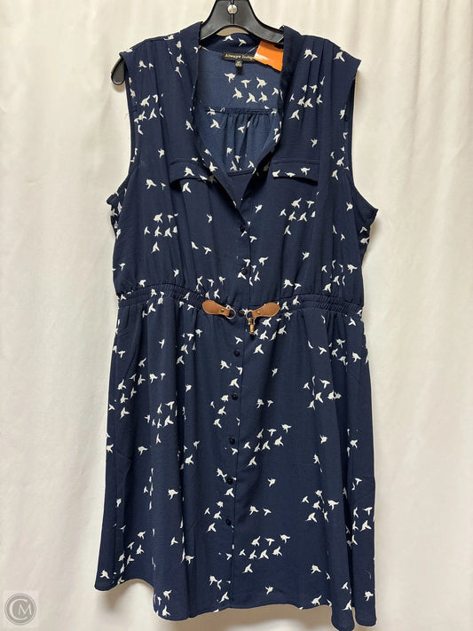 Dress Casual Midi By Clothes Mentor In Navy, Size: 3x