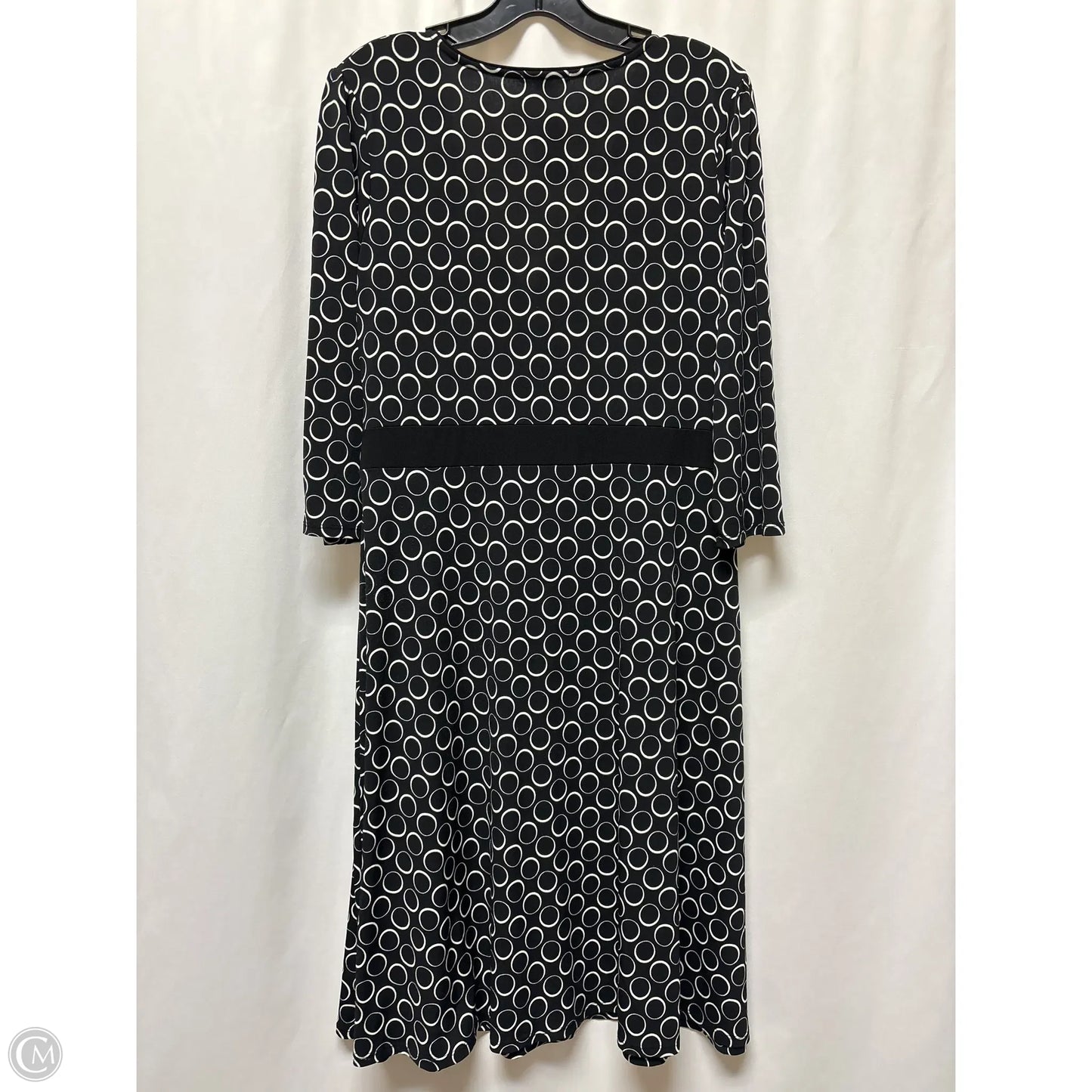 Dress Casual Midi By Apt 9 In Black, Size: L