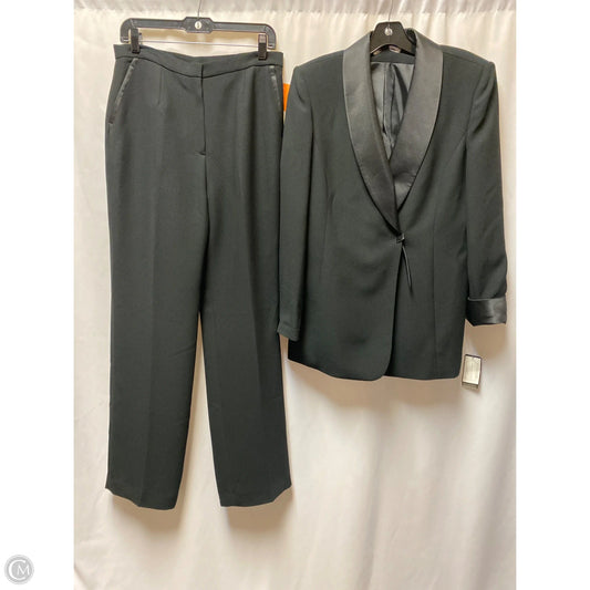 Pants Suit 2pc By Kasper In Black, Size: L