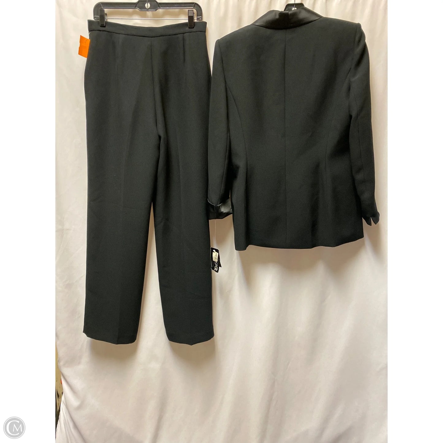 Pants Suit 2pc By Kasper In Black, Size: L