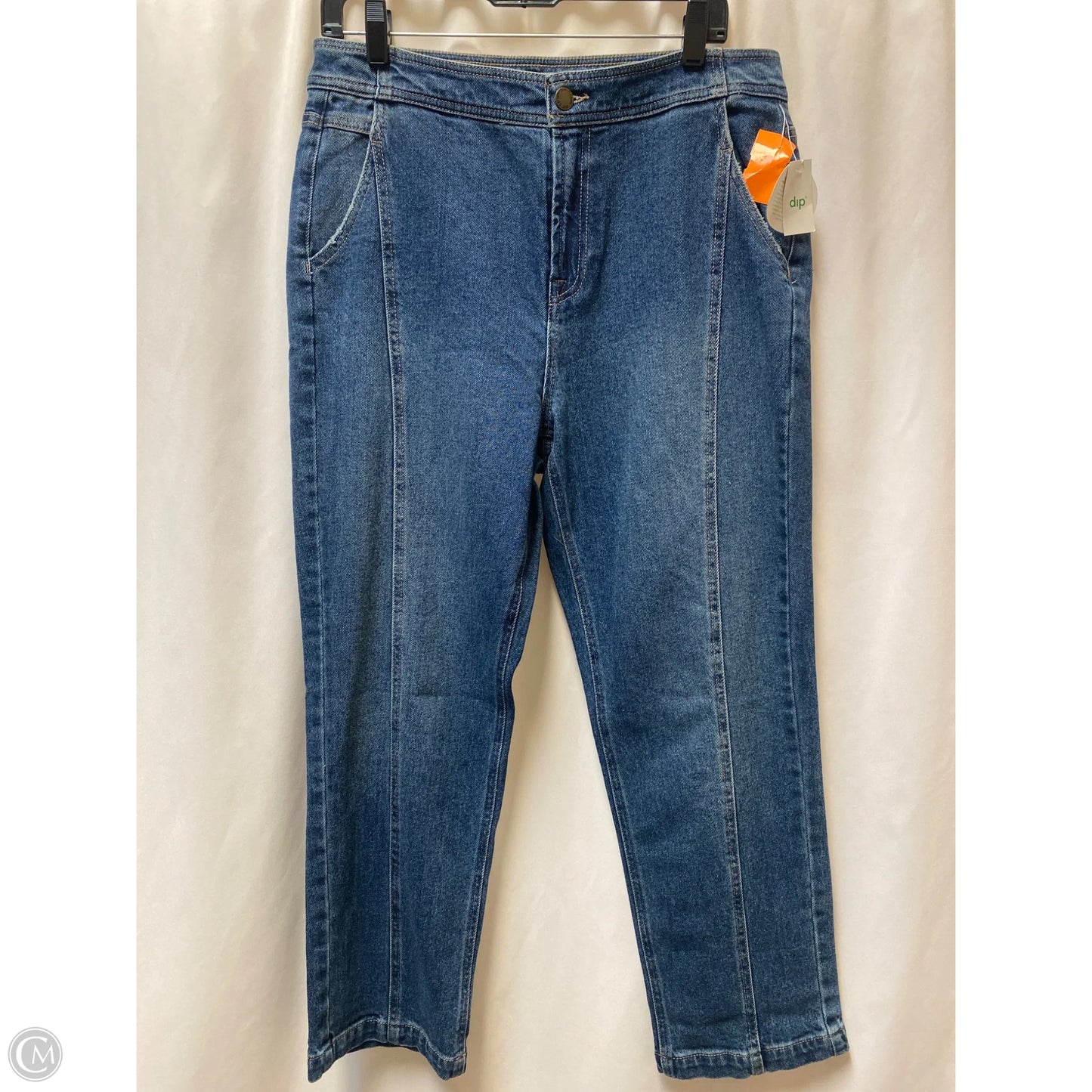 Jeans Straight By Dip In Blue Denim, Size: 12