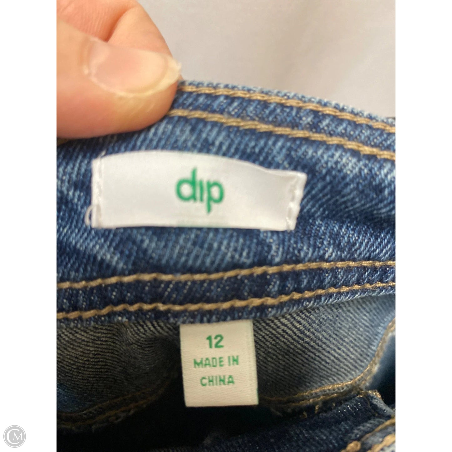 Jeans Straight By Dip In Blue Denim, Size: 12