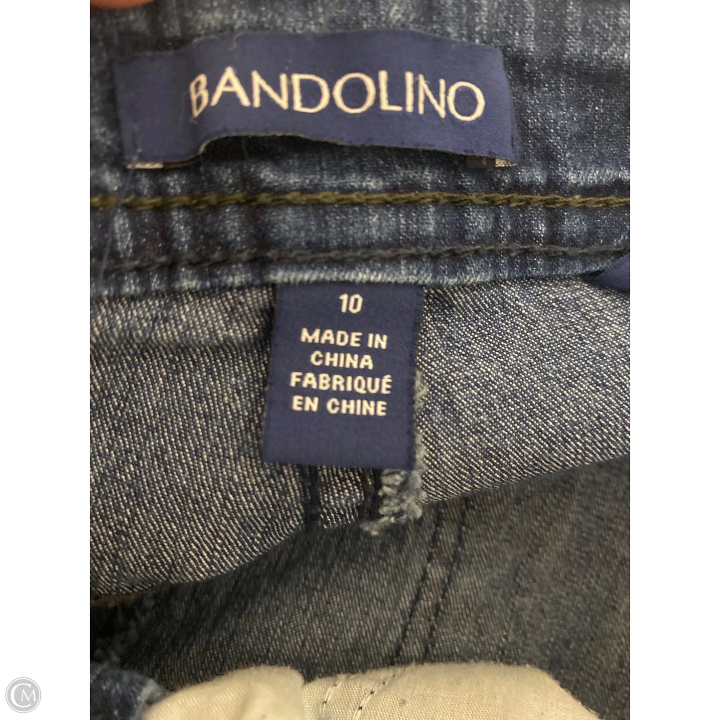 Jeans Cropped By Bandolino In Blue Denim, Size: 10