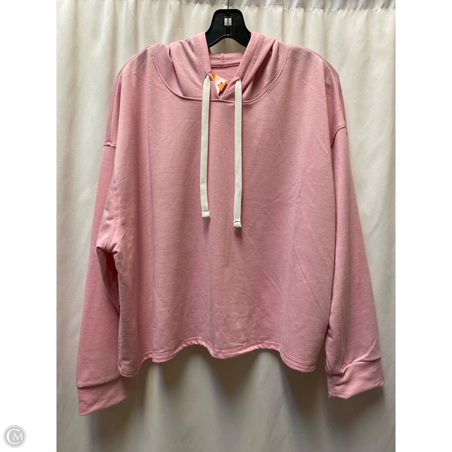 Athletic Sweatshirt Hoodie By Adrienne Vittadini In Pink, Size: 3x