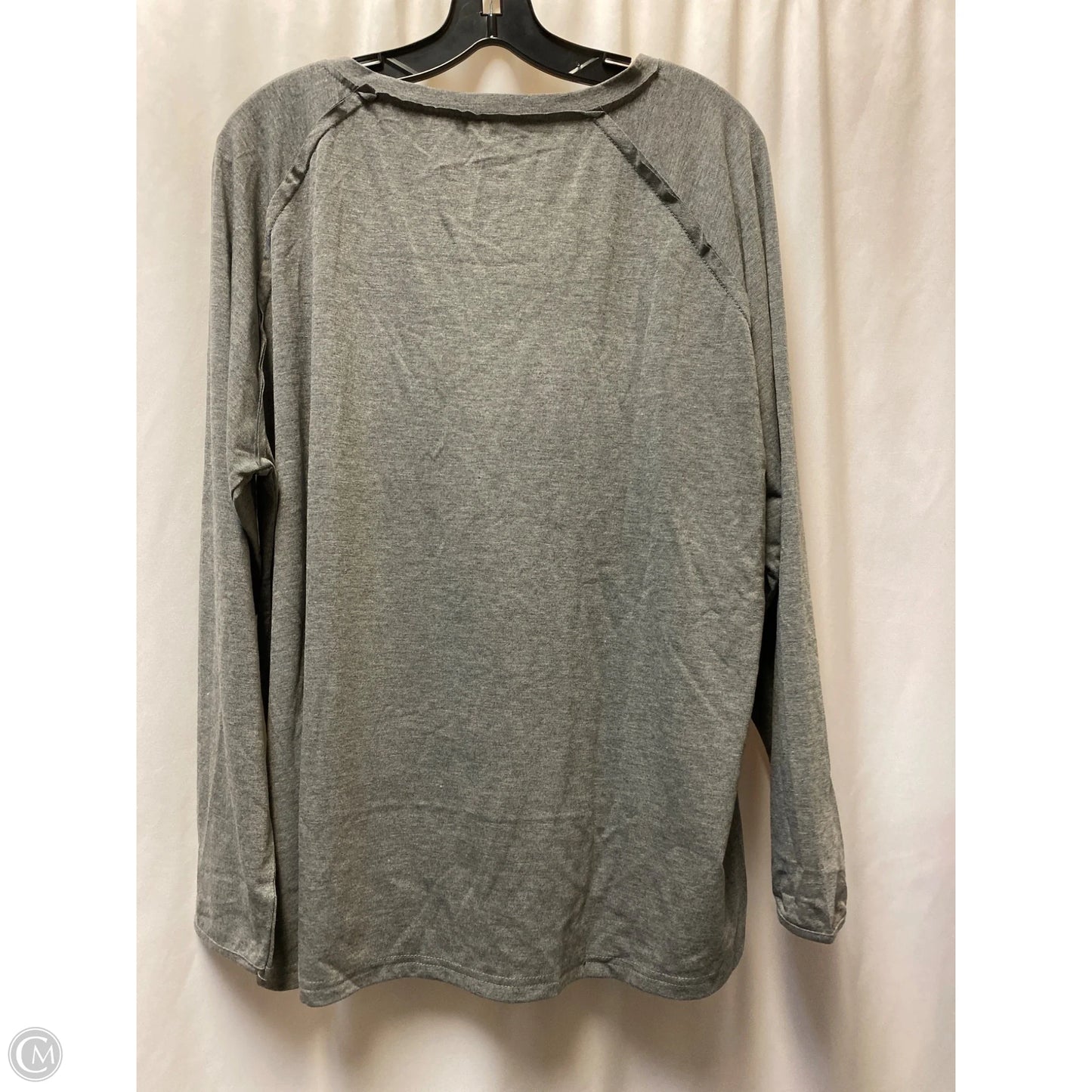 Top Long Sleeve By Clothes Mentor In Grey, Size: 2x