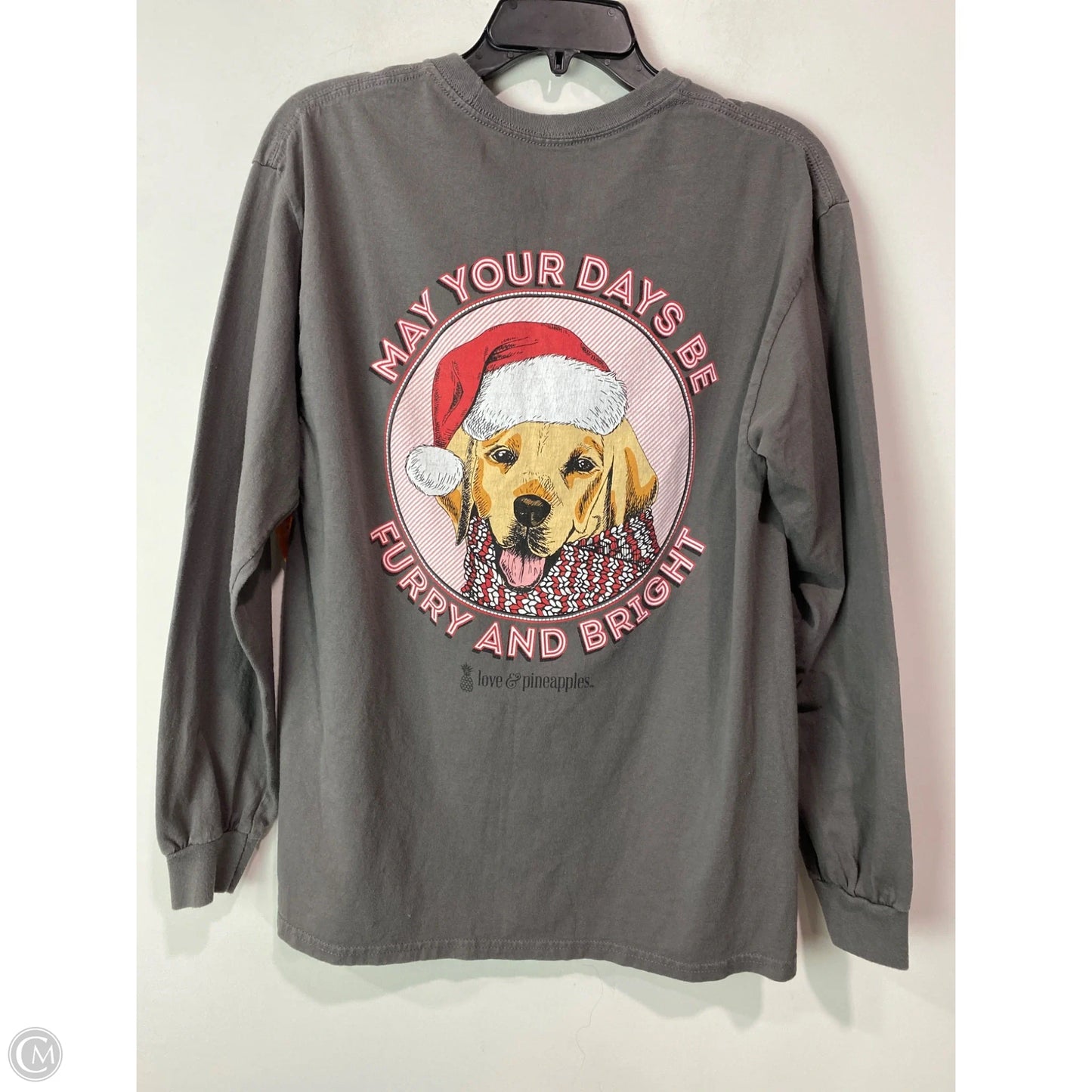 Top Long Sleeve By Clothes Mentor In Grey, Size: L