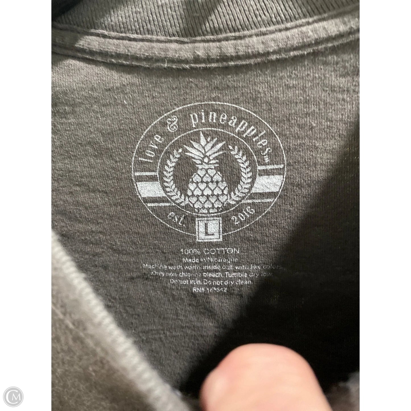 Top Long Sleeve By Clothes Mentor In Grey, Size: L