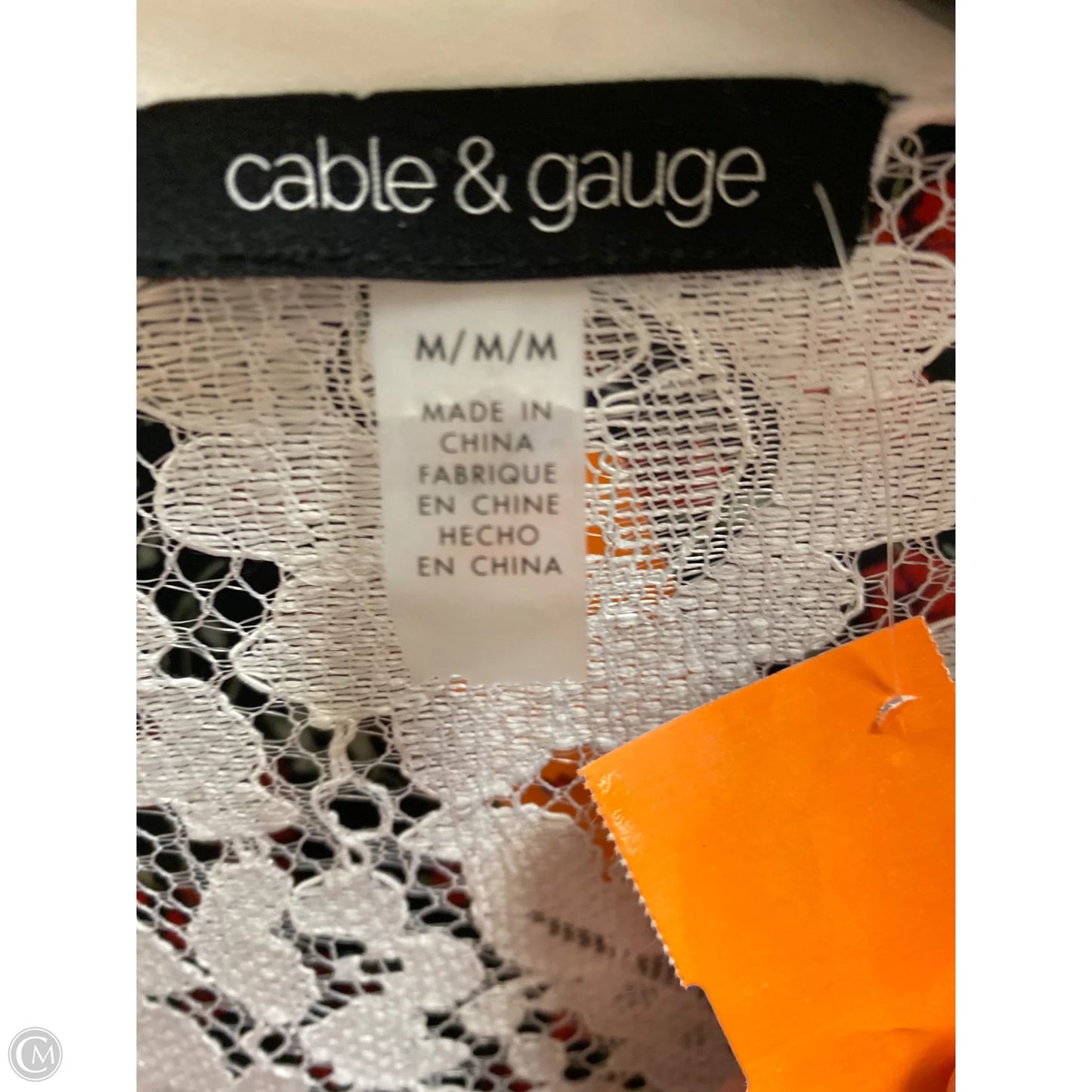 Top Long Sleeve By Cable And Gauge In White, Size: M