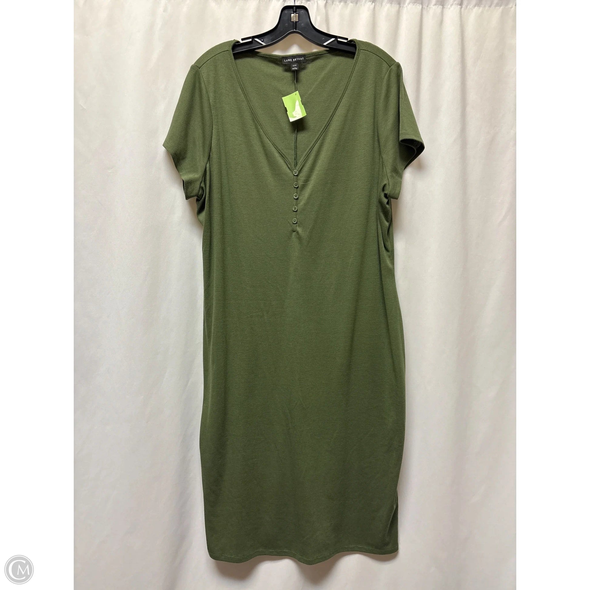 Dress Casual Maxi By Lane Bryant In Green, Size: 1x Dress Casual Maxi By Lane Bryant In Green, Size: 1x