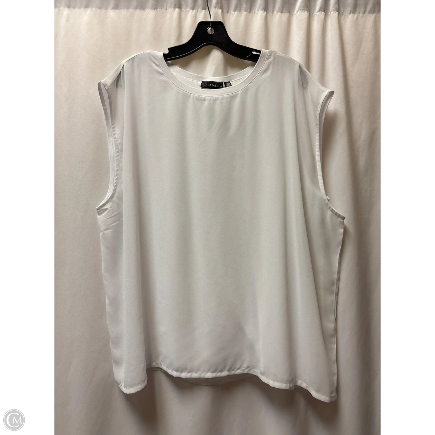 Athletic Top Short Sleeve By Rafaella In White, Size: 2x