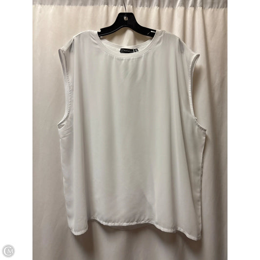 Athletic Top Short Sleeve By Rafaella In White, Size: 2x