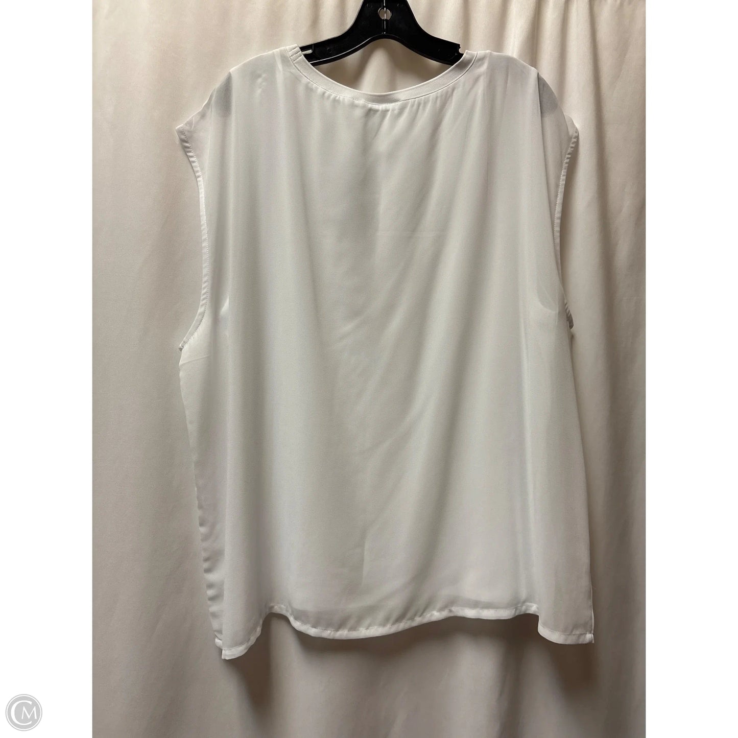 Athletic Top Short Sleeve By Rafaella In White, Size: 2x