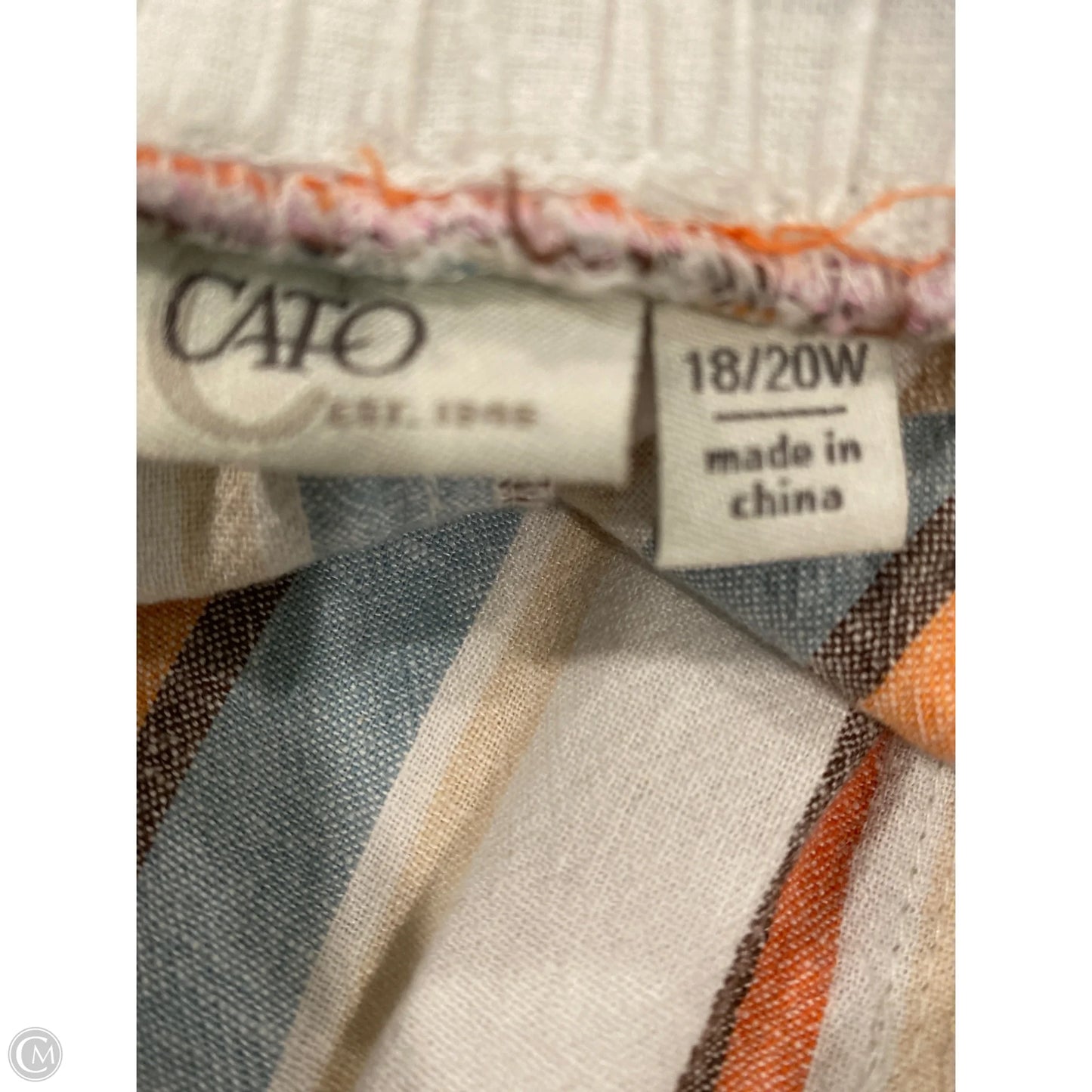 Pants Linen By Cato In Tan, Size: 1x