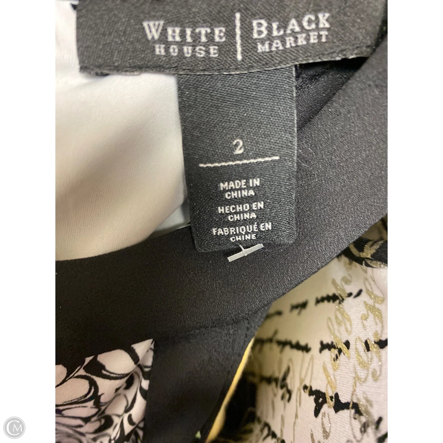 Dress Casual Midi By White House Black Market In Black & White, Size: Xs