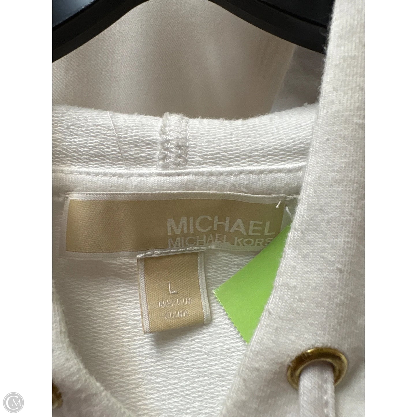 Top Long Sleeve Designer By Michael Kors In White, Size: L