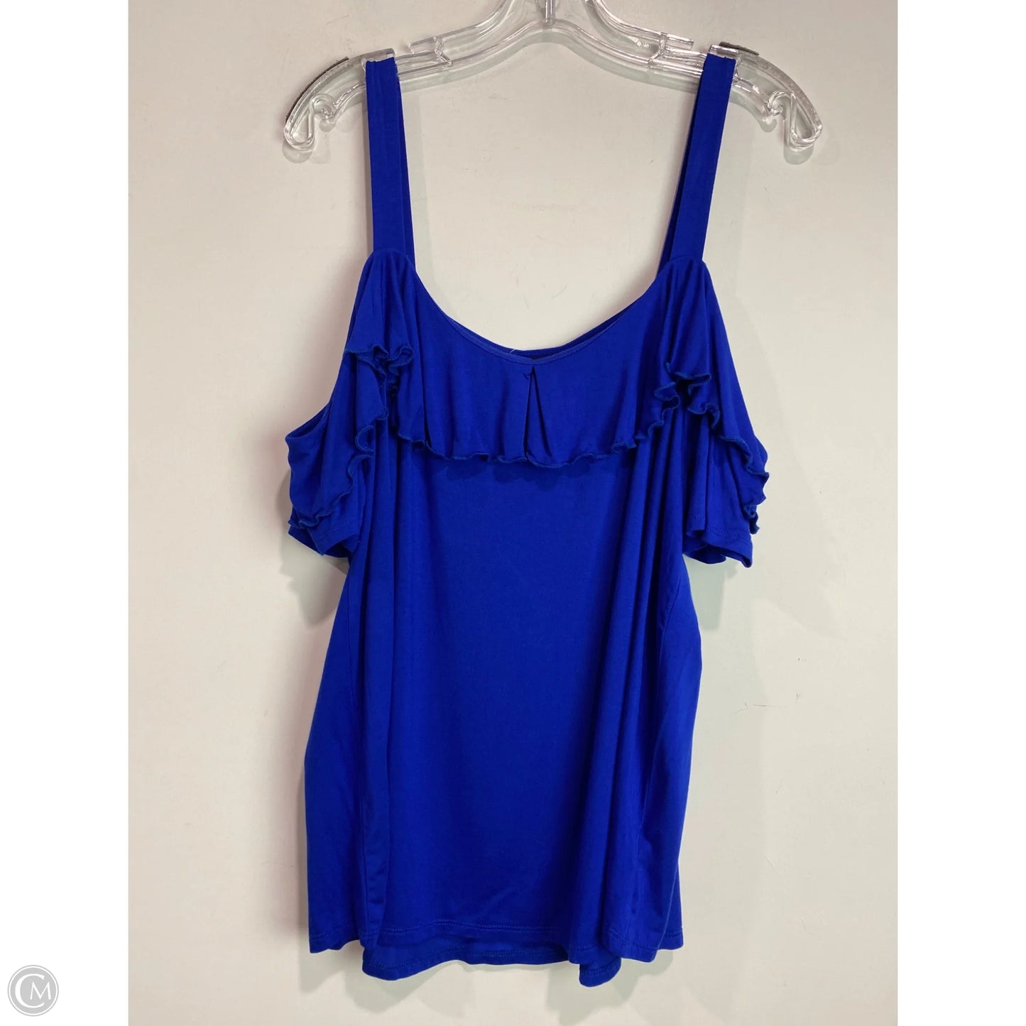 Top Short Sleeve By Cable And Gauge In Blue, Size: Xl