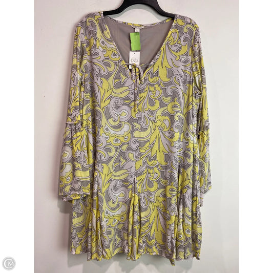 Dress Casual Midi By Cato In Yellow, Size: L