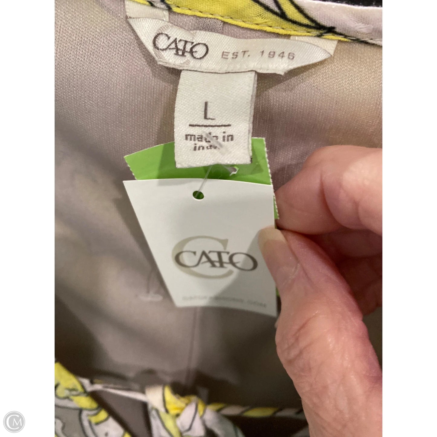 Dress Casual Midi By Cato In Yellow, Size: L