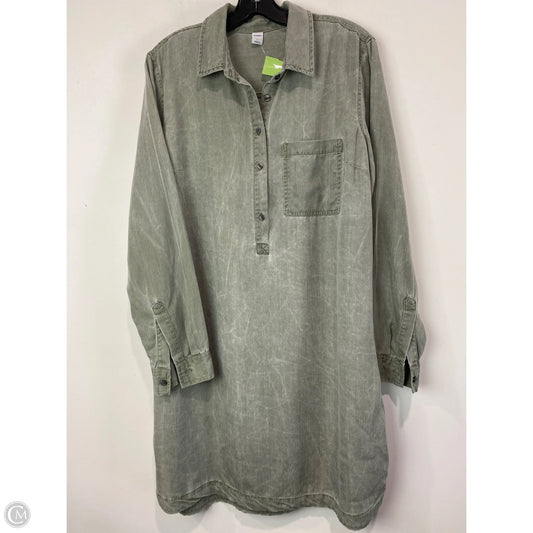 Dress Casual Midi By Old Navy In Green, Size: L