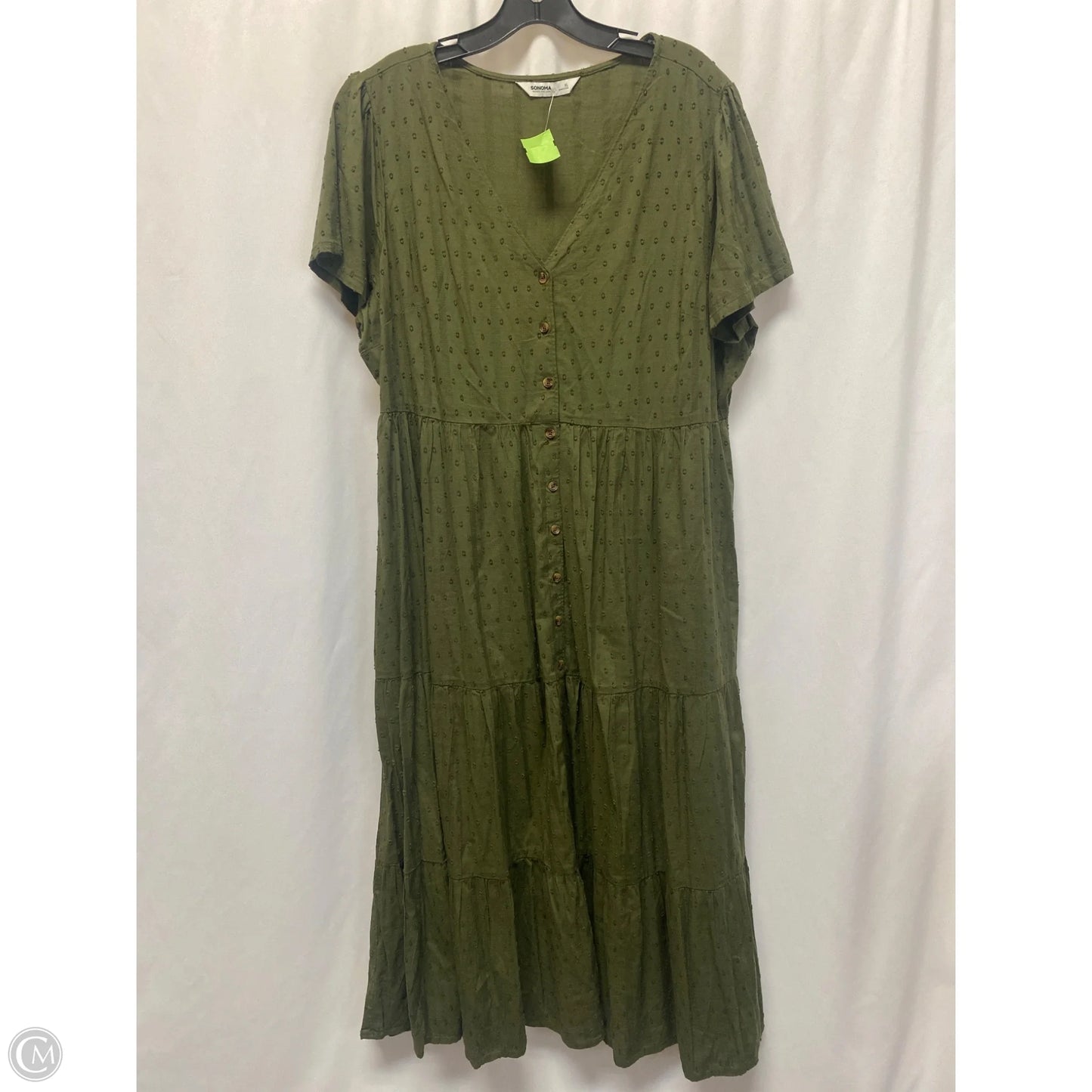 Dress Casual Maxi By Sonoma In Green, Size: Xl