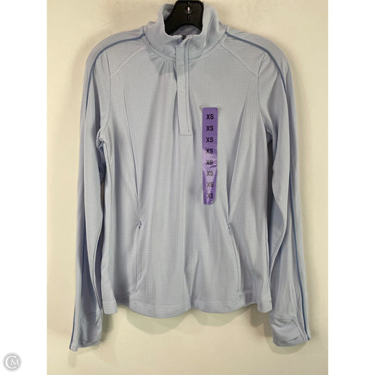 Athletic Top Long Sleeve Collar By Mondetta In Blue, Size: Xs