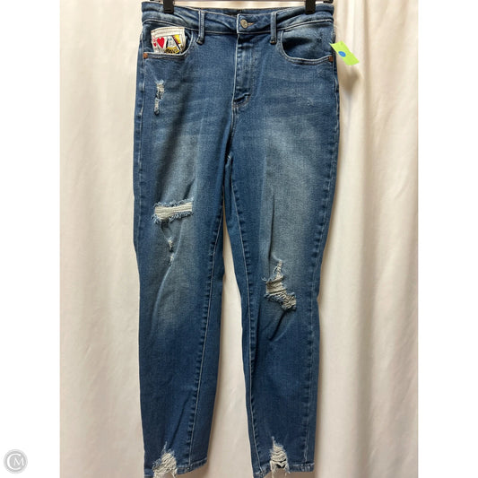 Jeans Skinny By Judy Blue In Blue Denim, Size: 4