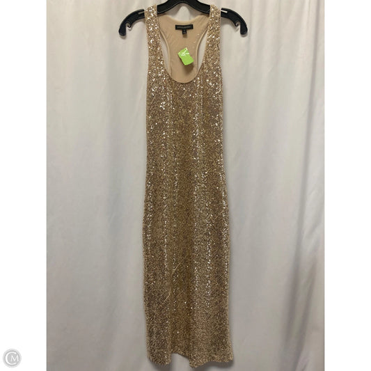 Dress Casual Maxi By Banana Republic In Gold, Size: S