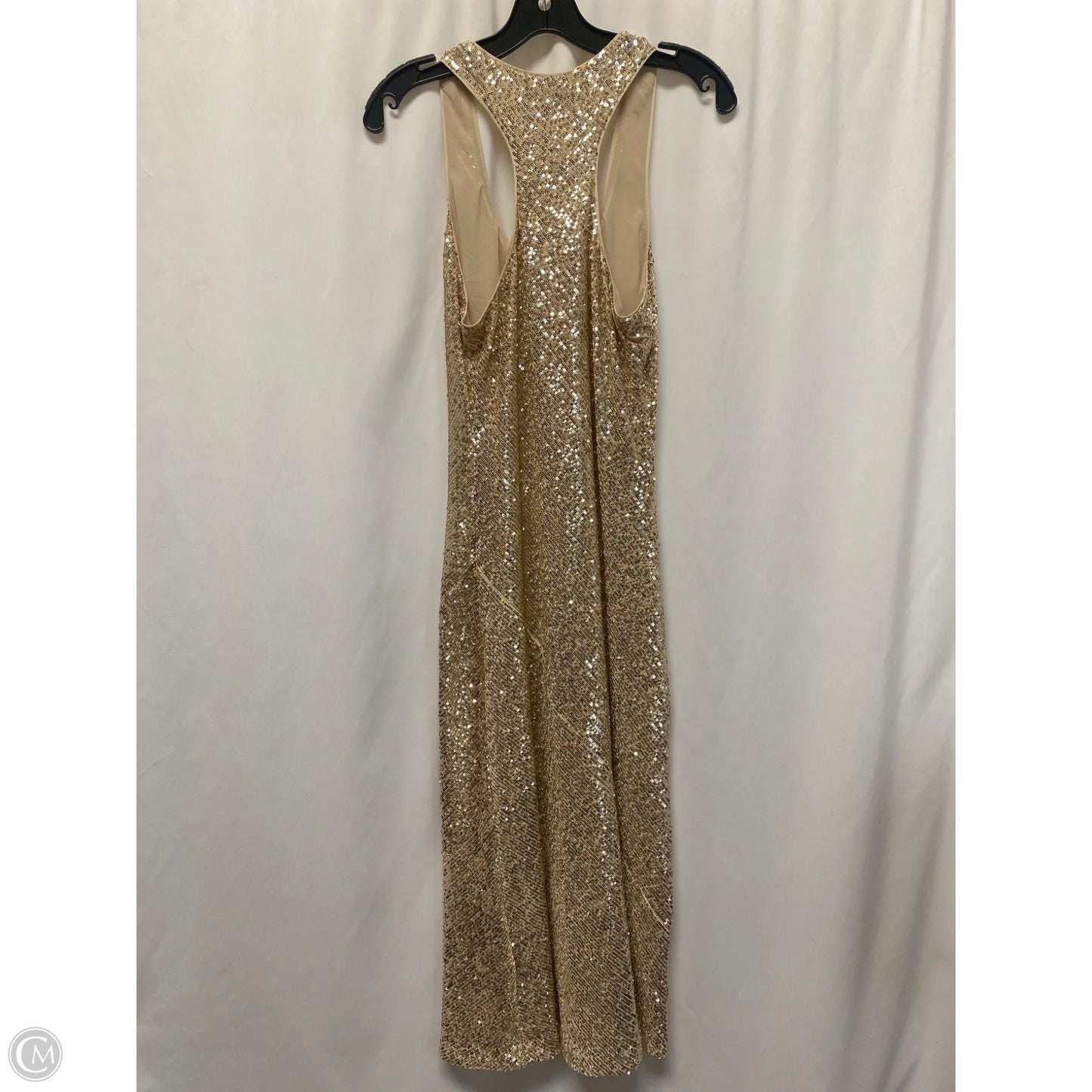 Dress Casual Maxi By Banana Republic In Gold, Size: S