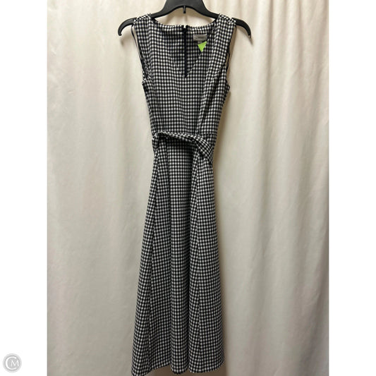 Dress Casual Midi By Calvin Klein In Black & White, Size: M