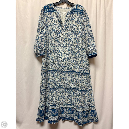 Dress Casual Maxi By J. Jill In Blue, Size: Lp