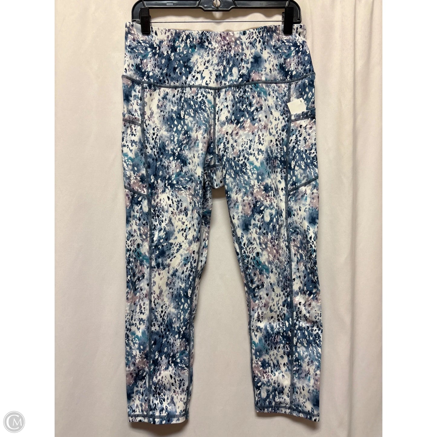 Athletic Leggings By Gaiam In Blue, Size: L