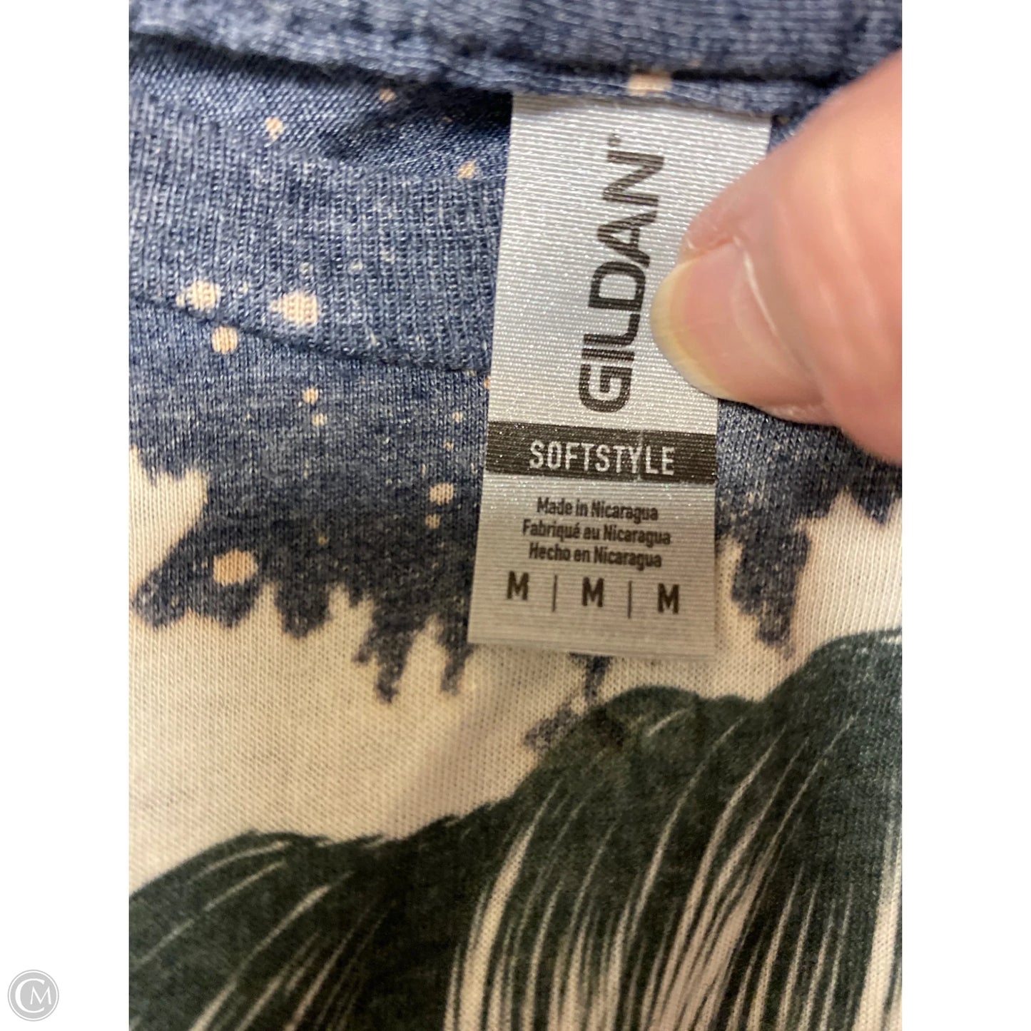 Top Short Sleeve By Gildan In Blue, Size: M