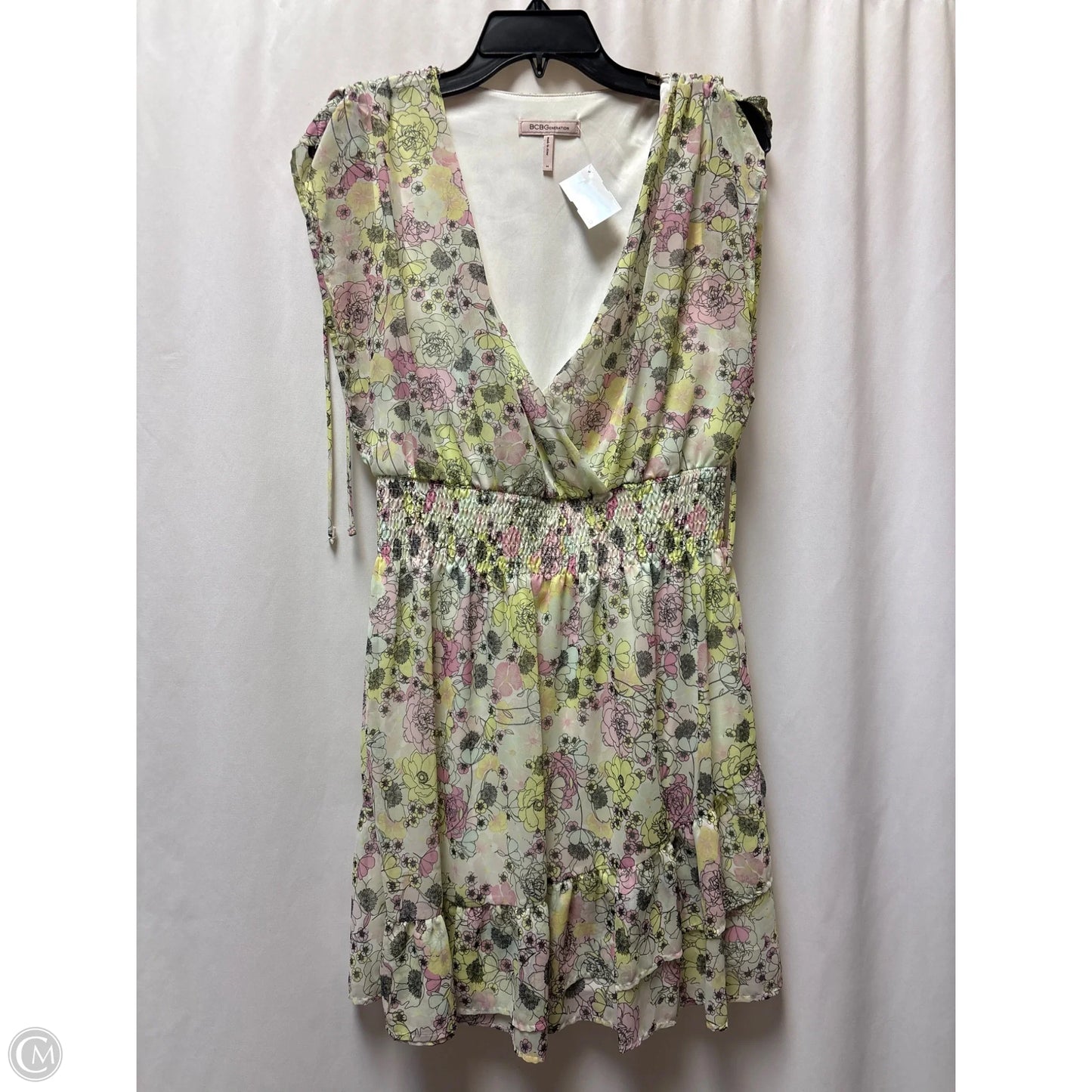 Dress Casual Midi By Bcbg In Yellow, Size: M