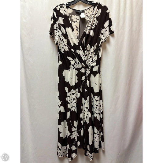 Dress Casual Maxi By Perceptions In Brown, Size: Xl