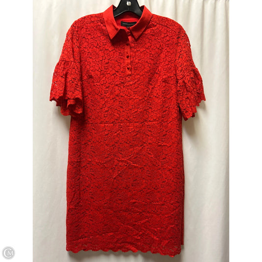 Dress Casual Midi By Banana Republic In Red, Size: S