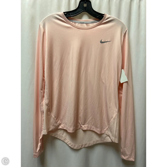 Athletic Top Long Sleeve Crewneck By Nike In Pink, Size: S