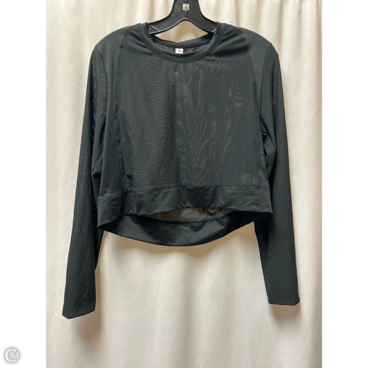 Athletic Top Long Sleeve Crewneck By Adidas In Black, Size: S