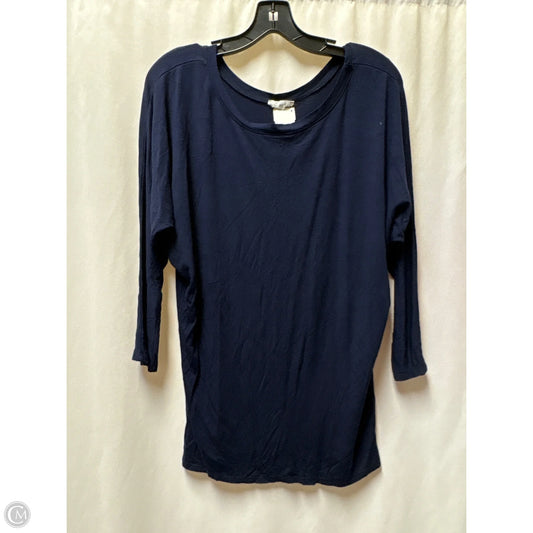 Top 3/4 Sleeve By Clothes Mentor In Navy, Size: L