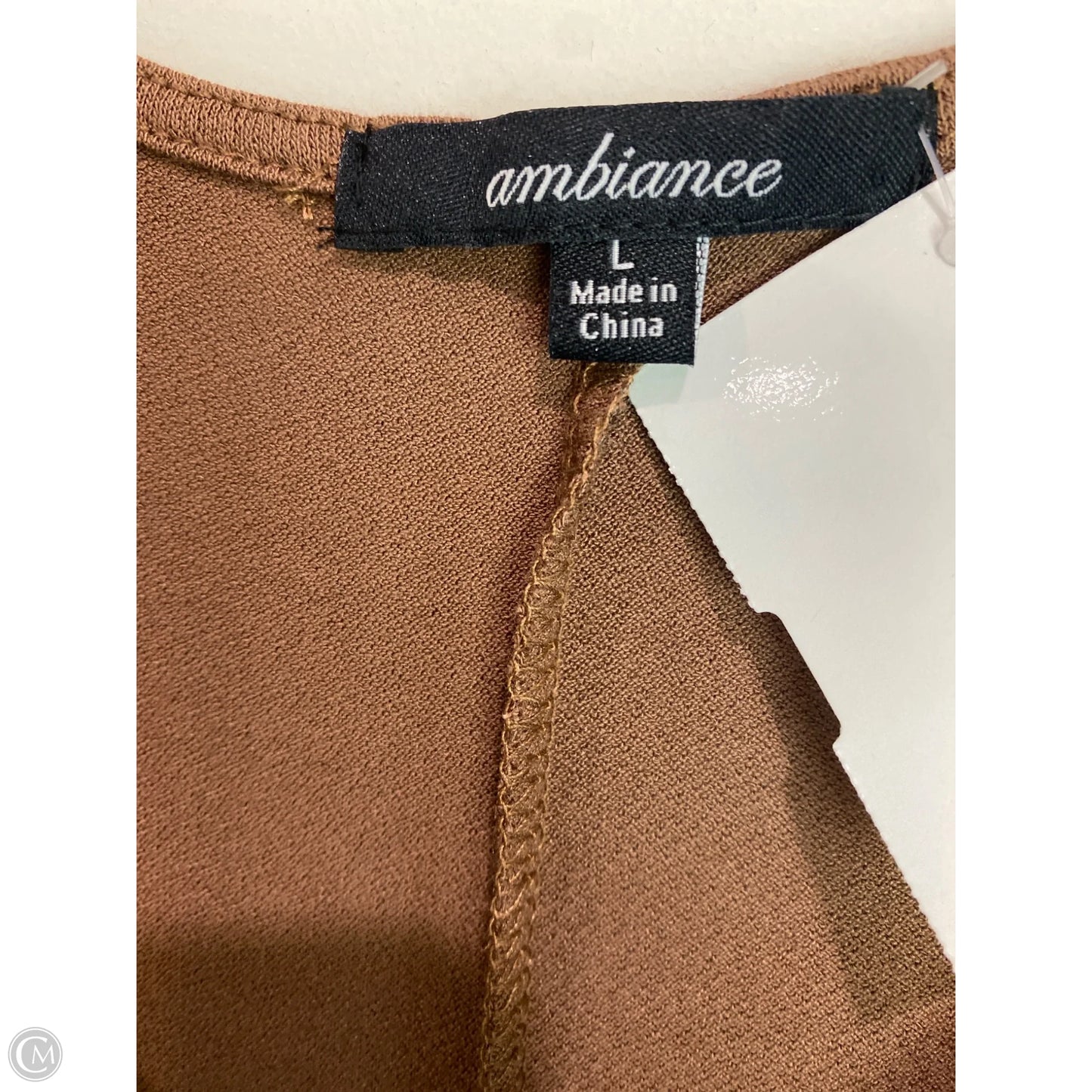 Tank Top By Ambiance Apparel In Brown, Size: L